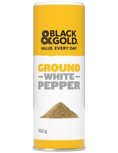 Black & Gold Ground White Pepper 100g x 1